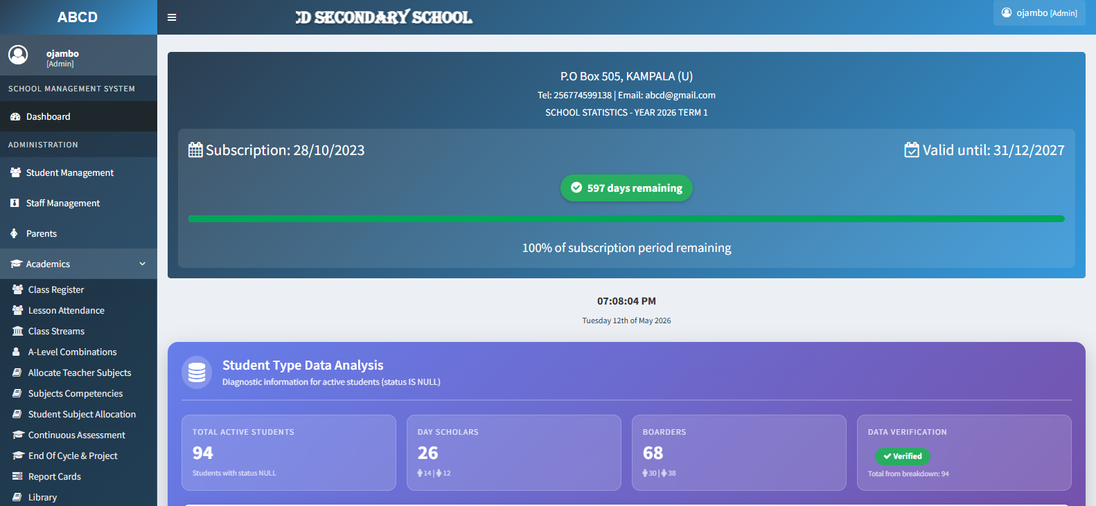 ScholaSync Dashboard